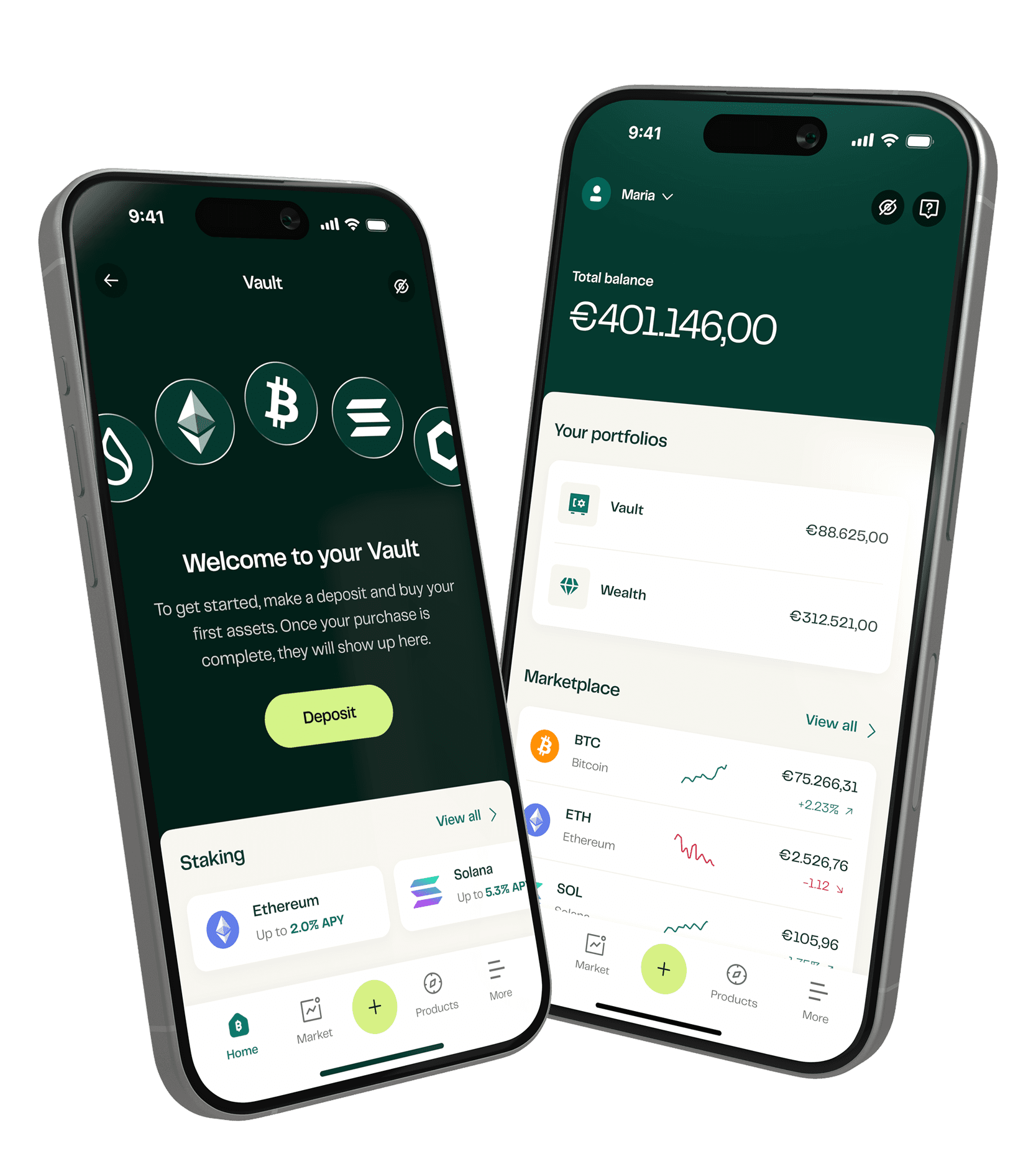 Investeer in crypto via een **toegankelijk platform**